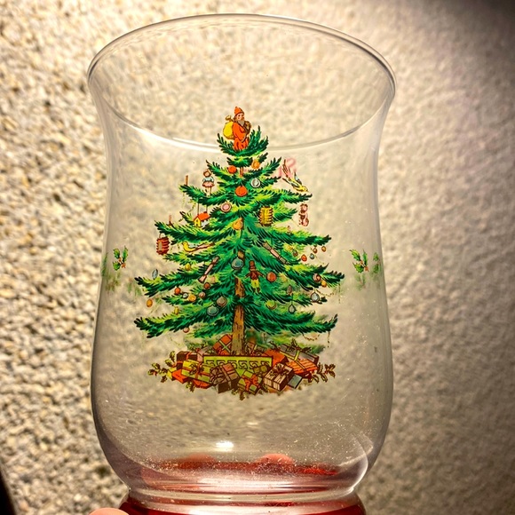 Spode Holiday Spode Christmas Candle Holder Christmas Trees Glass